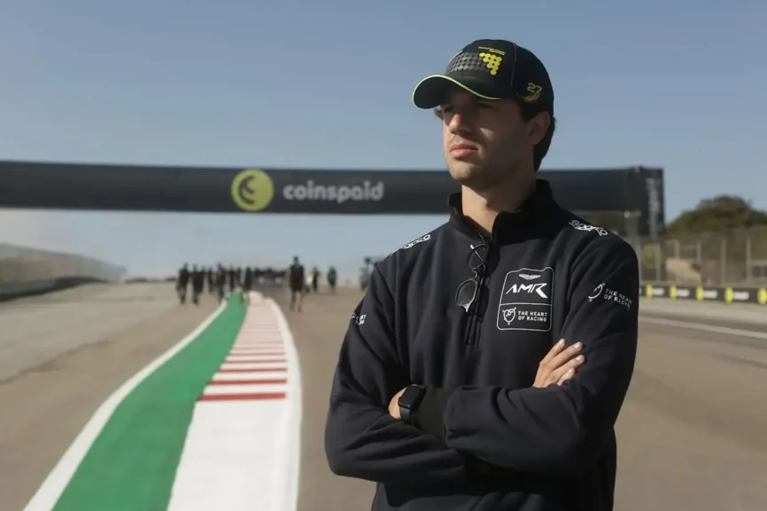 Dudu Barrichello at Laguna Seca with Coinspaid